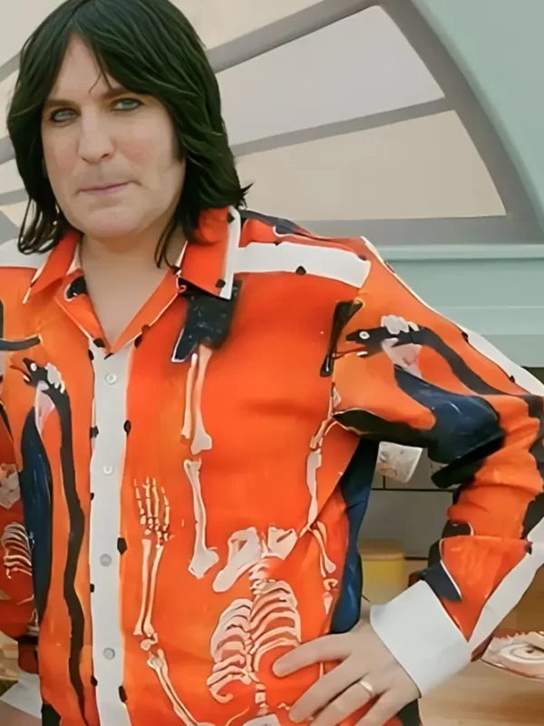 Great British Bake Off S15 Noel Fielding Orange Ramblin Shirt