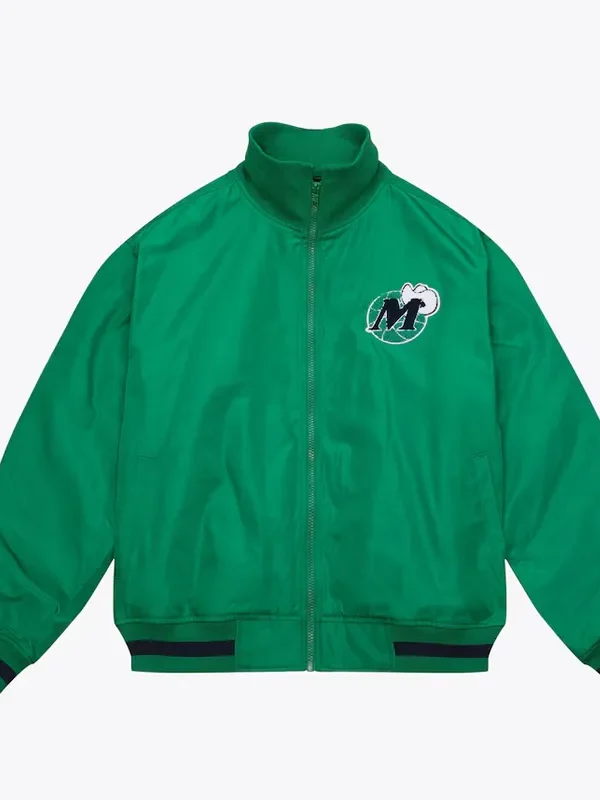 Green Dallas Mavericks Satin Full-Zip Jacket