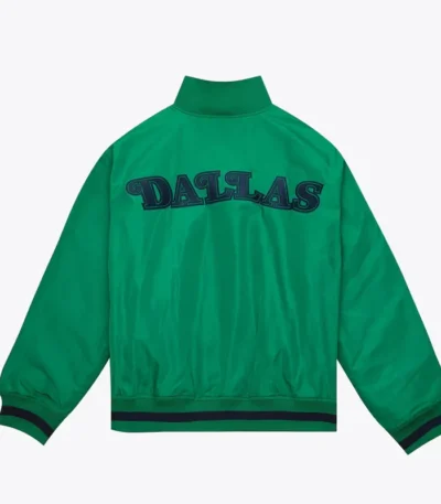 Green Dallas Mavericks Satin Full-Zip Jacket