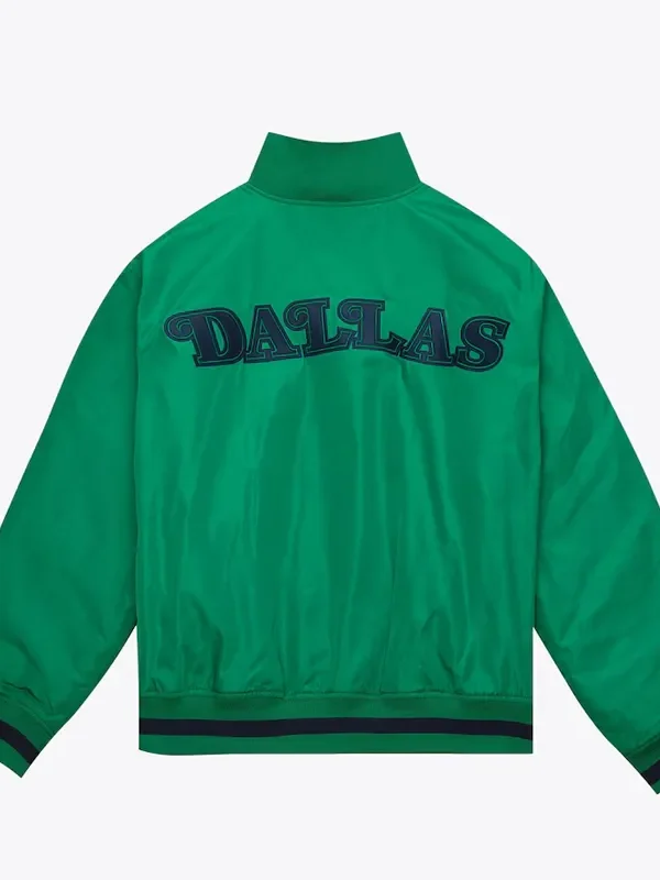 Green Dallas Mavericks Satin Full-Zip Jacket