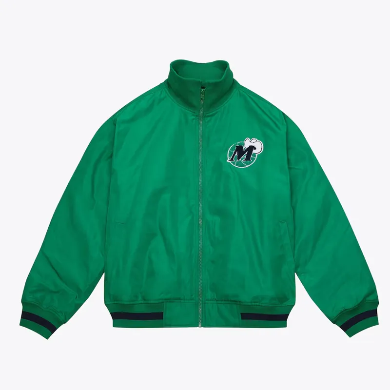 Green Dallas Mavericks Satin Full-Zip Jacket Green Dallas Mavericks Satin Full-Zip Jacket
