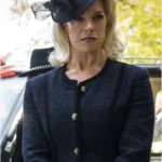 Hannah Waddingham Ted Lasso Rebecca Welton Black Long Coat