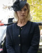 Hannah Waddingham Ted Lasso Rebecca Welton Black Long Coat