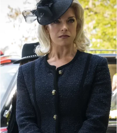Hannah Waddingham Ted Lasso Rebecca Welton Black Long Coat