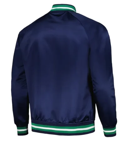 Hardwood Classics Dallas Mavericks Navy Blue Satin Jacket
