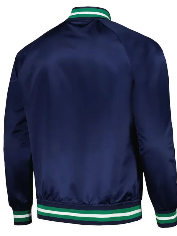 Hardwood Classics Dallas Mavericks Navy Blue Satin Jacket