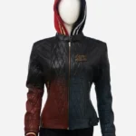 Harley Quinn Daddy’s Lil’ Monster Quilted Black Jacket