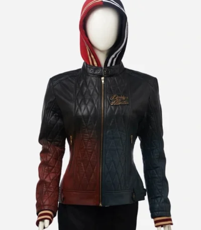Harley Quinn Daddy’s Lil’ Monster Quilted Black Jacket