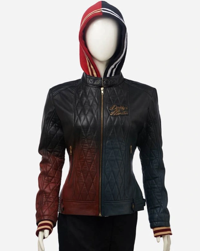 Harley Quinn Daddy’s Lil’ Monster Quilted Black Jacket Harley Quinn Daddy’s Lil’ Monster Quilted Black Jacket