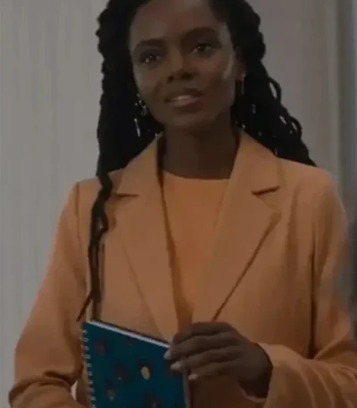 Hazel-May McCal The Other Black Girl 2023 Peach Blazer