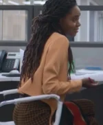Hazel-May McCal The Other Black Girl 2023 Peach Blazer