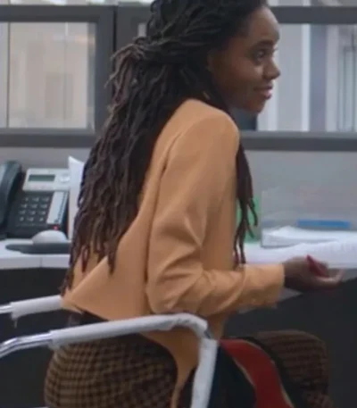 Hazel-May McCal The Other Black Girl 2023 Peach Blazer