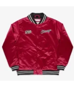 Heavyweight Chicago Bulls Scarlet Satin Jacket