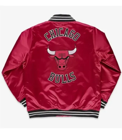 Heavyweight Chicago Bulls Scarlet Satin Jacket