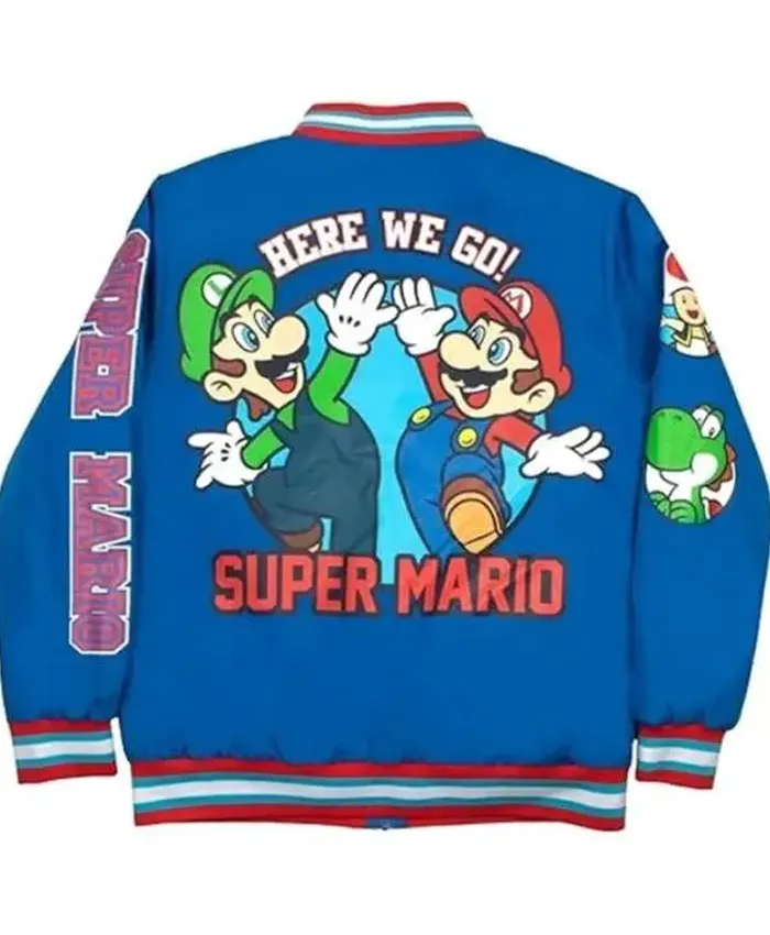 Super Mario Blue Bomber Jacket Super Mario Blue Bomber Jacket