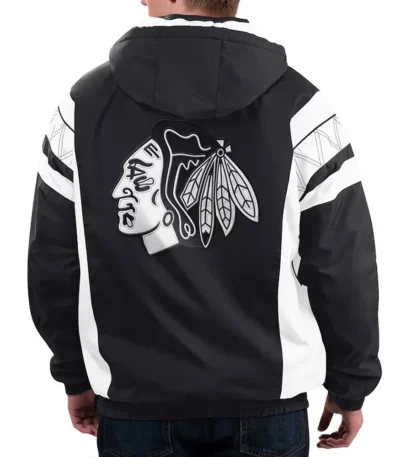 Home Team Chicago Blackhawks Half-Zip Hoodie Jacket