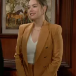 Hope Logan Bold and the Beautiful Brown Long Blazer
