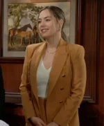 Hope Logan Bold and the Beautiful Brown Long Blazer