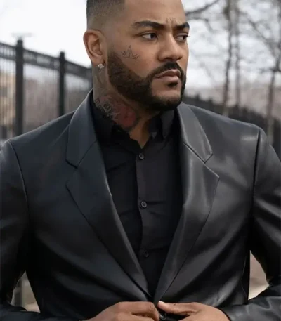 Jeff Pierre The Chi Black Leather Blazer
