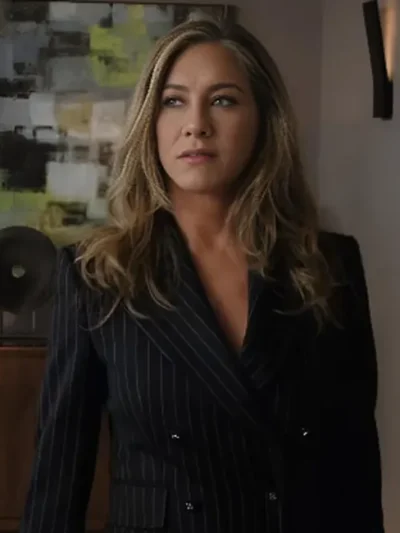 Jennifer Aniston The Morning Show S03 Pinstripe Blazer
