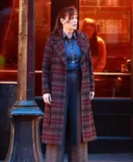 Jennifer Garner The Adam Project Plaid Trench Coat