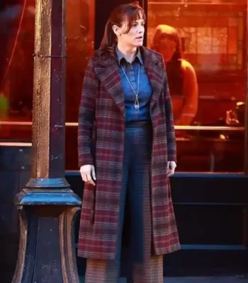 Jennifer Garner The Adam Project Plaid Trench Coat