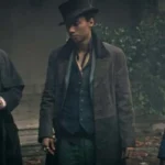 Jesper Fahey Shadow and Bone Suede Leather Coat