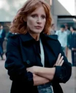 Jessica Chastain The 355 Mace Black Wool Coat