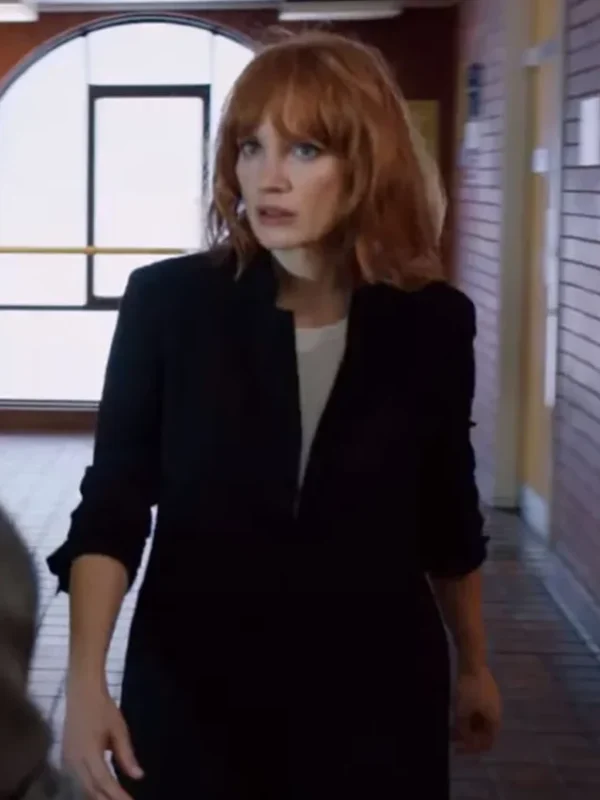 Jessica Chastain The 355 Mason Mace Black Jacket