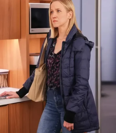 Jessy Schram Chicago Med S10 Puffer Coat