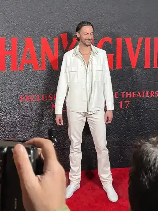 Joe Delfin Thanksgiving 2023 White Jacket