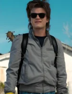 Joe Keery Stranger Things Satin Zip Up Bomber Jacket