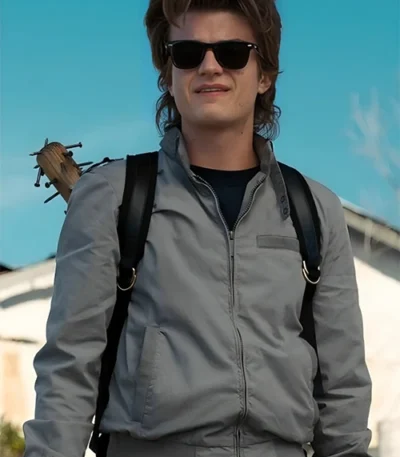 Joe Keery Stranger Things Satin Zip Up Bomber Jacket