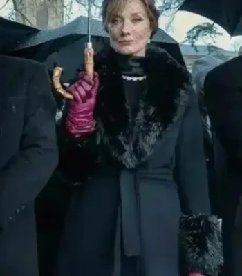 Joely Richardson The Gentlemen 2024 Black Wool Coat