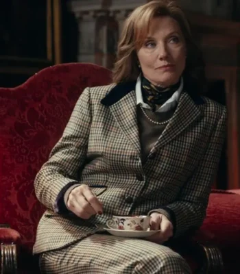 Joely Richardson The Gentlemen 2024 Checkered Blazeru