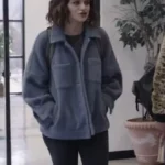 Joey King The In Between Grey Wool Jacket