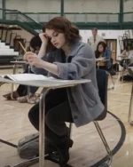 Joey King The In Between Grey Wool Jacket