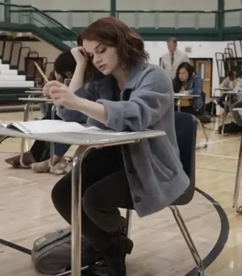Joey King The In Between Grey Wool Jacket