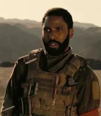John David Washington Tenet The Protagonist Beige Vest