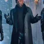 John Shaft 2019 Black Shearling Fur Leather Coat