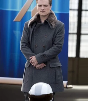 Josh Hutcherson The Hunger Games Catching Fire Grey Coat