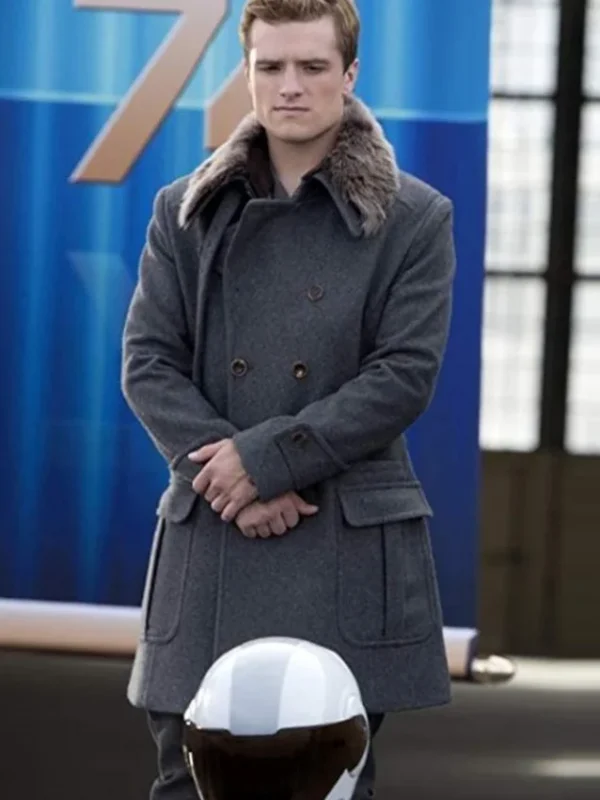 Josh Hutcherson The Hunger Games Catching Fire Grey Coat
