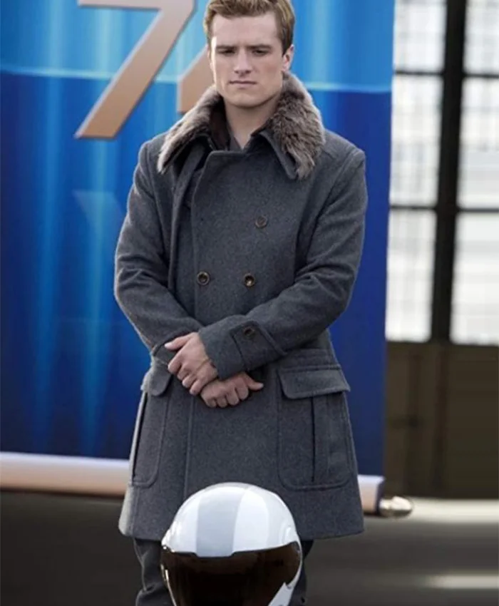 Josh Hutcherson The Hunger Games Catching Fire Grey Coat Josh Hutcherson The Hunger Games Catching Fire Grey Coat