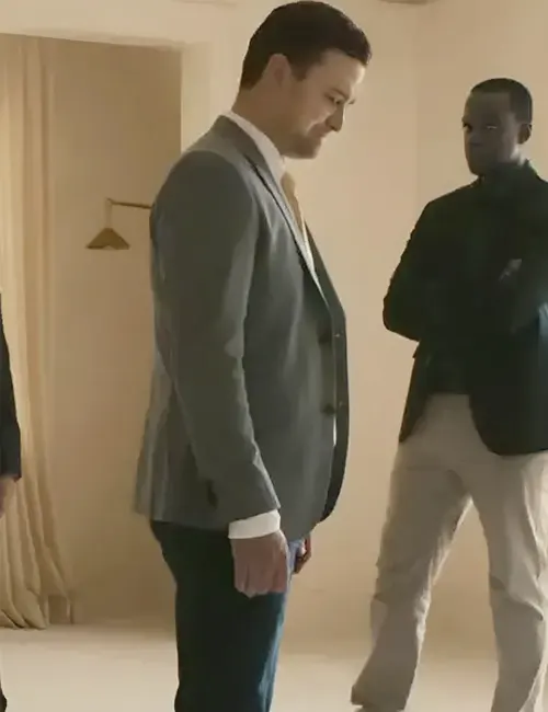Justin Timberlake Reptile (Movie 2023) Grey Blazer Justin Timberlake Reptile (Movie 2023) Grey Blazer