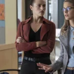 Katie McGrath Supergirl Maroon Cropped Jacket