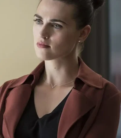 Katie McGrath Supergirl Maroon Cropped Jacket