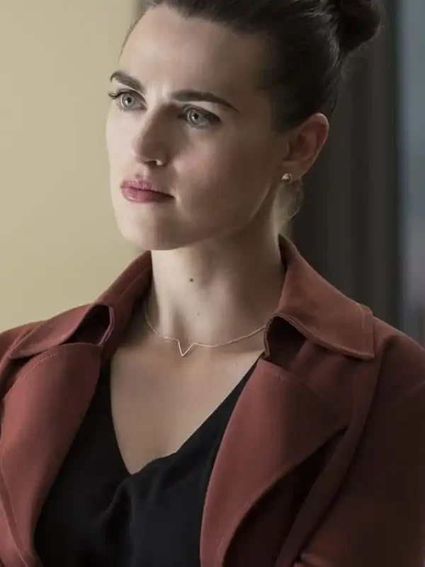Katie McGrath Supergirl Maroon Cropped Jacket