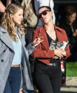 Katie McGrath Supergirl Maroon Cropped Jacket