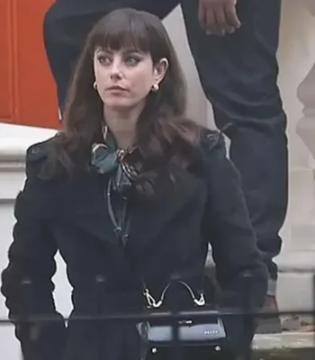 Kaya Scodelario The Gentlemen 2024 Black Long Coat