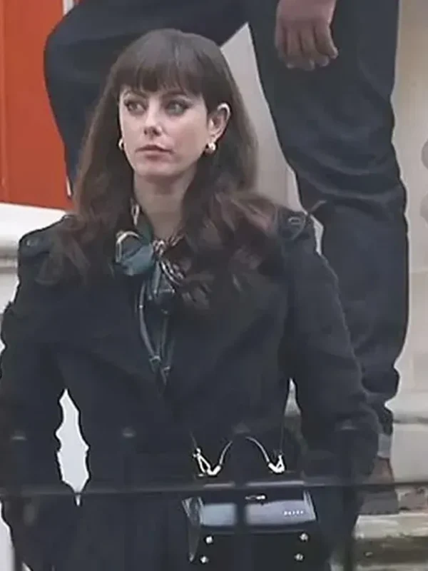Kaya Scodelario The Gentlemen 2024 Black Long Coat